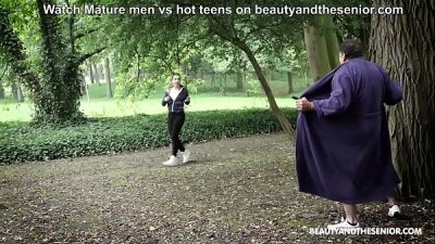 Horny dad creeps on s and fucks them in the park
